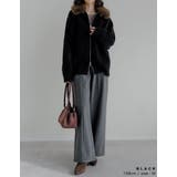 フェイクファー襟ダブルジップニットコート | Re:EDIT | 詳細画像13