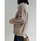 フェイクファー襟ダブルジップニットコート | Re:EDIT | 詳細画像16