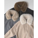 フェイクファー襟ダブルジップニットコート | Re:EDIT | 詳細画像2