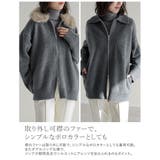 フェイクファー襟ダブルジップニットコート | Re:EDIT | 詳細画像7