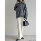 フェイクファー襟ダブルジップニットコート | Re:EDIT | 詳細画像8