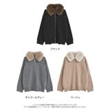 フェイクファー襟ダブルジップニットコート | Re:EDIT | 詳細画像18