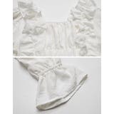 ポーラスクエアネックキャンディスリーブシャーリングブラウス | Re:EDIT | 詳細画像18 