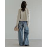 [2026S S COLLECTION]フェイクスウェードノーカラー金ボタンジャ… | Re:EDIT | 詳細画像12 