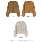 [2026S S COLLECTION]フェイクスウェードノーカラー金ボタンジャ… | Re:EDIT | 詳細画像18 