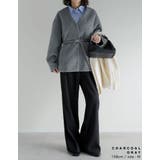 フェイクウールベルト付きノーカラーコート | Re:EDIT | 詳細画像12