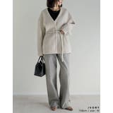 フェイクウールベルト付きノーカラーコート | Re:EDIT | 詳細画像15