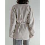 フェイクウールベルト付きノーカラーコート | Re:EDIT | 詳細画像16