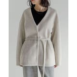 フェイクウールベルト付きノーカラーコート | Re:EDIT | 詳細画像5