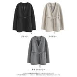 フェイクウールベルト付きノーカラーコート | Re:EDIT | 詳細画像18