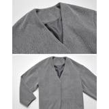 フェイクウールベルト付きノーカラーコート | Re:EDIT | 詳細画像23