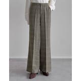 [低身長/高身長サイズ有]チェック柄内ゴムキックフレアパンツ | Re:EDIT | 詳細画像12 