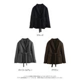 圧縮ウールライクウエストベルト付きテーラードジャケット | Re:EDIT | 詳細画像18