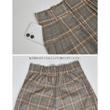 [低身長/高身長サイズ有]チェック柄ダブルタックワイドパンツ | Re:EDIT | 詳細画像15 