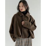 [ファー取り外し可能]襟ファー起毛カルゼ裾バルーンブルゾン | Re:EDIT | 詳細画像14 