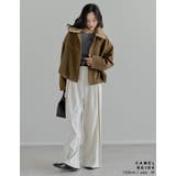 [ファー取り外し可能]襟ファー起毛カルゼ裾バルーンブルゾン | Re:EDIT | 詳細画像15 