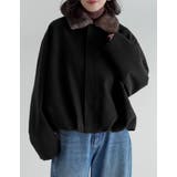 [ファー取り外し可能]襟ファー起毛カルゼ裾バルーンブルゾン | Re:EDIT | 詳細画像10 