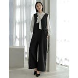 [低身長/高身長サイズ有]ラップ風デザインオールインワン | Re:EDIT | 詳細画像3 