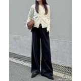 [低身長/高身長サイズ有]ベルトループ付きニットパンツ | Re:EDIT | 詳細画像14 