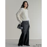 [低身長/高身長サイズ有]ベルトループ付きニットパンツ | Re:EDIT | 詳細画像25 