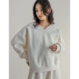 裏起毛マルチウェイVネックスウェットトップス | Re:EDIT | 詳細画像24 