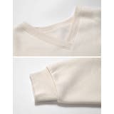 裏起毛マルチウェイVネックスウェットトップス | Re:EDIT | 詳細画像31 