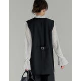 ツイルバックベルトデザインベスト | Re:EDIT | 詳細画像12