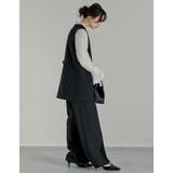 ツイルバックベルトデザインベスト | Re:EDIT | 詳細画像13