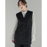 ツイルバックベルトデザインベスト | Re:EDIT | 詳細画像14