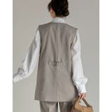 ツイルバックベルトデザインベスト | Re:EDIT | 詳細画像16