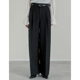 [低身長/高身長サイズ有]ツイルタックストレートパンツ | Re:EDIT | 詳細画像3 