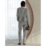 [大きいサイズ有]モノトーンツイードノーカラーぺプラムジャケット | Re:EDIT | 詳細画像12 