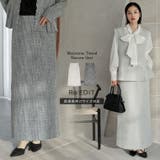 [低身長サイズ有]モノトーンツイードナロースカート | Re:EDIT | 詳細画像1 