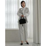 [低身長/高身長サイズ有]モノトーンツイードテーパードパンツ | Re:EDIT | 詳細画像15 