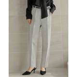 [低身長/高身長サイズ有]モノトーンツイードテーパードパンツ | Re:EDIT | 詳細画像4 