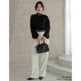 襟タックスタンドカラーブラウス | Re:EDIT | 詳細画像13 