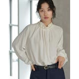 襟タックスタンドカラーブラウス | Re:EDIT | 詳細画像2 