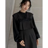 [2WAY]ボウタイリボン付きタックブラウス | Re:EDIT | 詳細画像13 