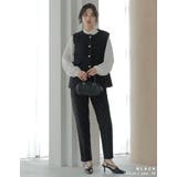 ファンシーツイードぺプラムベスト | Re:EDIT | 詳細画像6 