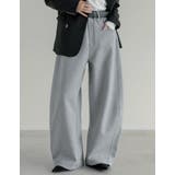 [低身長 高身長サイズ有]リベット＆ベルトループ付きダンボールボリュームスウェッ… | Re:EDIT | 詳細画像5 