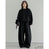 [低身長 高身長サイズ有]リベット＆ベルトループ付きダンボールボリュームスウェッ… | Re:EDIT | 詳細画像24 