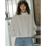 ホワイト(502) | [2026S S COLLECTION]フロッキードット裾タックバルーンブルゾン | Re:EDIT