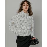 [2026S S COLLECTION]フロッキードット裾タックバルーンブルゾン | Re:EDIT | 詳細画像10 