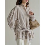 ストライプベージュ(804) | [2026S S COLLECTION]ブロード無地＆ストライプウエスト巻きデザ… | Re:EDIT