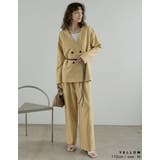 [2026S S COLLECTION]レザーベルト付きノーカラーツイルジャケッ… | Re:EDIT | 詳細画像12 