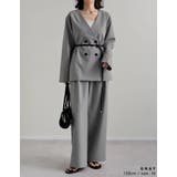 [2026S S COLLECTION]レザーベルト付きノーカラーツイルジャケッ… | Re:EDIT | 詳細画像16 