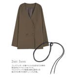 [2026S S COLLECTION]レザーベルト付きノーカラーツイルジャケッ… | Re:EDIT | 詳細画像8 