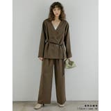 [2026S S COLLECTION]レザーベルト付きノーカラーツイルジャケッ… | Re:EDIT | 詳細画像10 