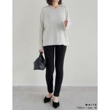 オーバーサイズレースVネックニットチュニック | Re:EDIT | 詳細画像12 