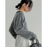 オーバーサイズレースVネックニットチュニック | Re:EDIT | 詳細画像16 